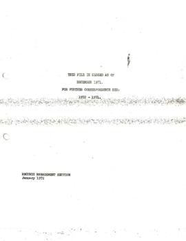 Bank Administration and Policy - Organization of American States [OAS] - 1969 / 1971 Corresponden...