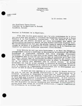 Moeen Qureshi Files - Presidential Chronological Correspondence - September 23 to October 20, 1989