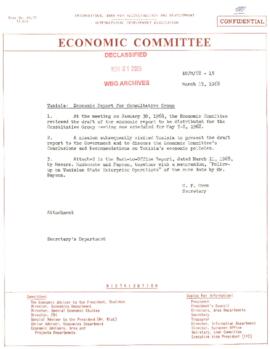 Economic Committee Papers - EC/M/68 - 15 - Tunisia - Economic Report for the Consultative Group