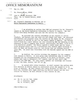 Policy and Research Unit - 14.2 - Population, Health and Nutrition [PHN] Input to Mr. Clausen Spe...