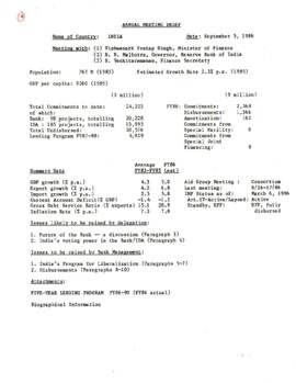 India Country Files - Presidents Papers - A W Clausen - Correspondence - Volume 3