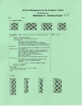 President Wolfensohn - Briefing Book for President's Meetings and Events - Dinner - President and...