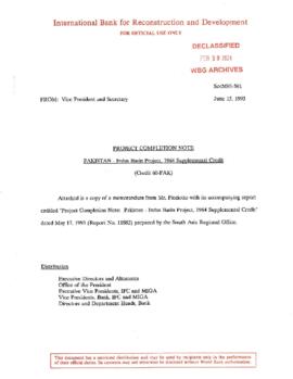 Pakistan: Indus Basin Project, 1964 Supplemental Credit (PCN) - 1v