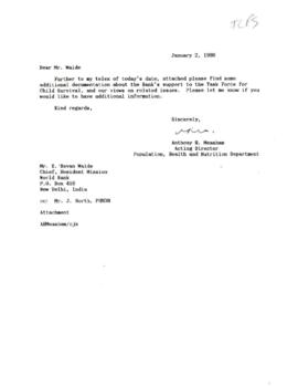 Task Force for Child Survival - Correspondence