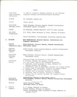 Contacts with member countries: Sweden - Correspondence 01