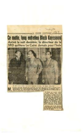 Eugene Black - Visit to Egypt - May 1959