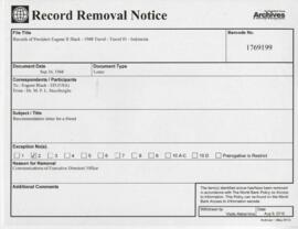 Records of President Eugene R Black - 1948 Travel - Travel 01 - Indonesia