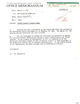 Country Files - Guinea - Clausen - Correspondence