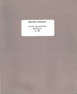 President Wolfensohn - Briefing Book for President's Meetings and Events - Agriculture Symposium ...