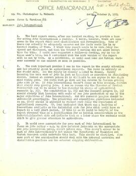 CGIAR - J - International Commodity Arrangements - Correspondence 72/74-01