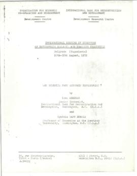 Adelman, Irma - Articles and Speeches (1971 - 1972) - 1v