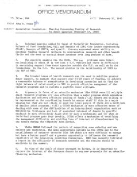 Liaison with International and other Organizations - Rockefeller Foundation - Correspondence - Vo...