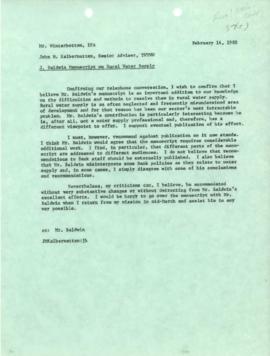 Water and Waste - Rural Water Supply - 1979 / 1980 Correspondence
